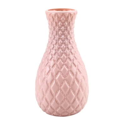 Picture of For Home Decoration Diamond Pattern Plastic Flower Vase - 1 pcs - Multicolor