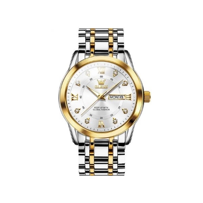 Picture of OLEVS 5513 Stainless Steel Luminous Quartz Men watch- Silver Gold