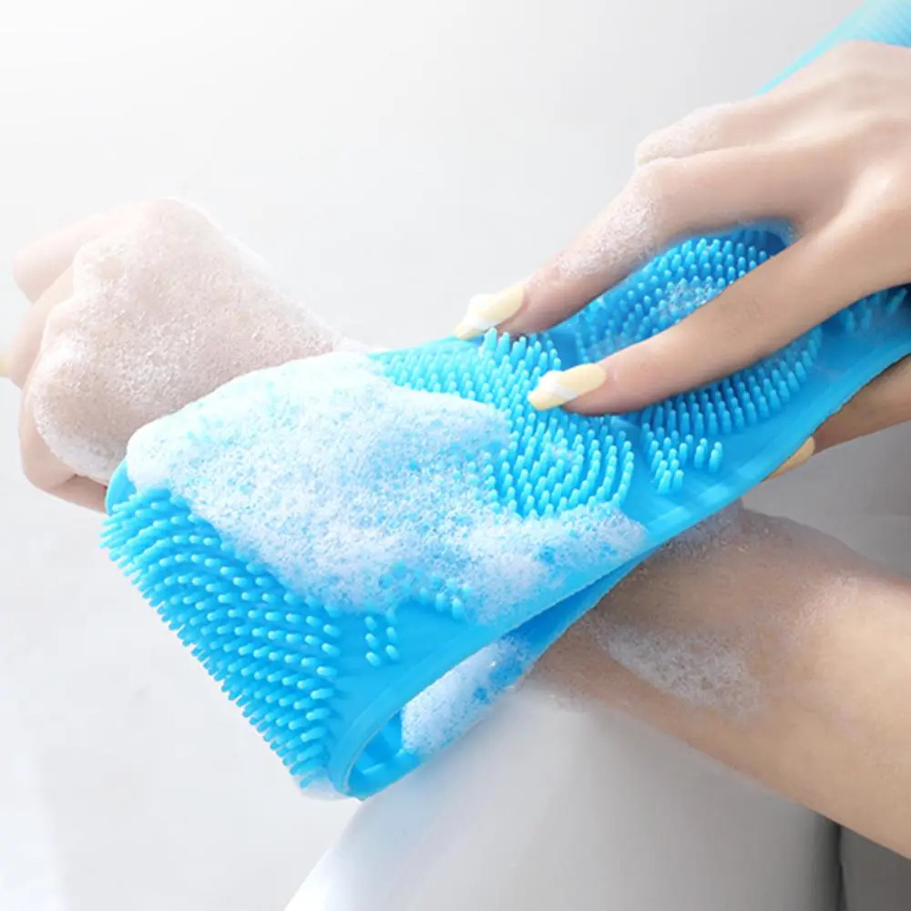 Picture of Multicolor Silicone Bath Body Back Brush Scrubber for Shower - Multicolor