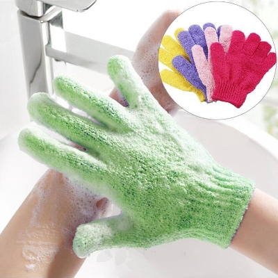 Picture of 1pcs Shower Bath Exfoliating Wash Skin Spa Massage Scrub Body Scrubber Glove - Multicolor - Multicolor