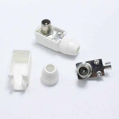 Picture of 2pcs TV Antenna Jack Coax Connector White Color - White