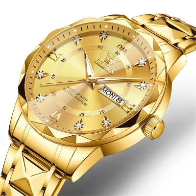 Picture of Olevs 5609 Watch For Men-Full Golden