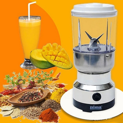Picture of Nima 2 in 1 Electric High Quality Spice Mixer Grinder, Blender & Juicer - Silver