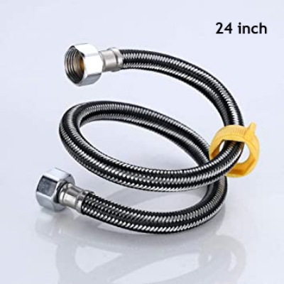 Picture of 24 inch Stainless Steel 1/2" Flexible Geyser Connection Pipe - 1pcs - Black