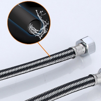 Picture of 24 inch Stainless Steel 1/2" Flexible Geyser Connection Pipe - 1pcs - Black