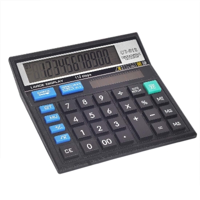 Picture of CT-512 Dual Power Check & Correct Calculator for Office, Shops and Student - Black