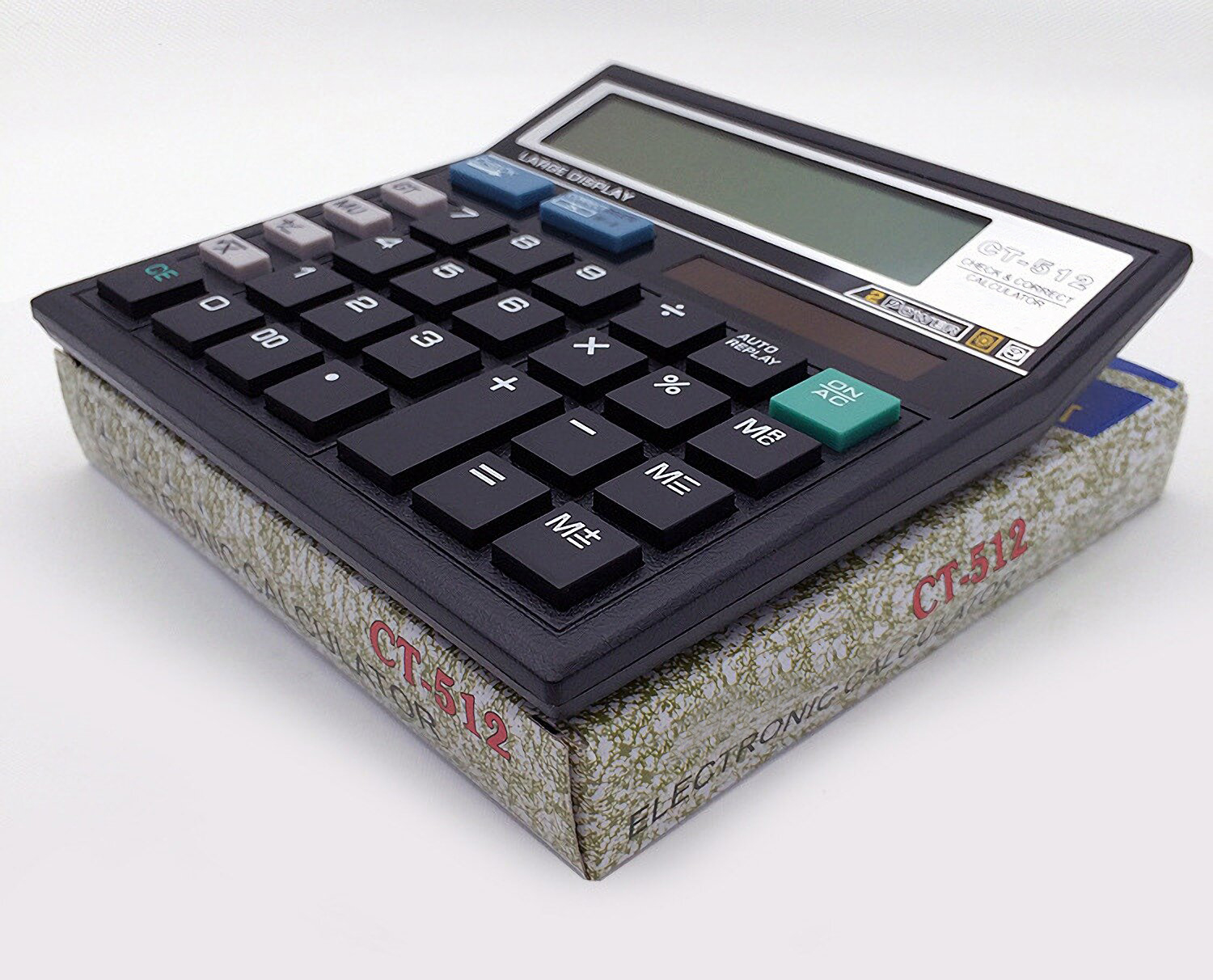 Picture of CT-512 Dual Power Check & Correct Calculator for Office, Shops and Student - Black