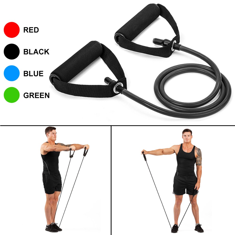 Picture of Yoga Pull Rope Elastic Resistance Bands Fitness Exercise Training Expander Tubes - 120 CM - Multicolor