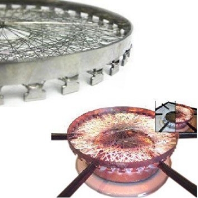 Picture of Gas Stove Torch Net Stainless Steel Gas Cooker Windproof Energy Saving Circle Cover Case Mesh - Silver