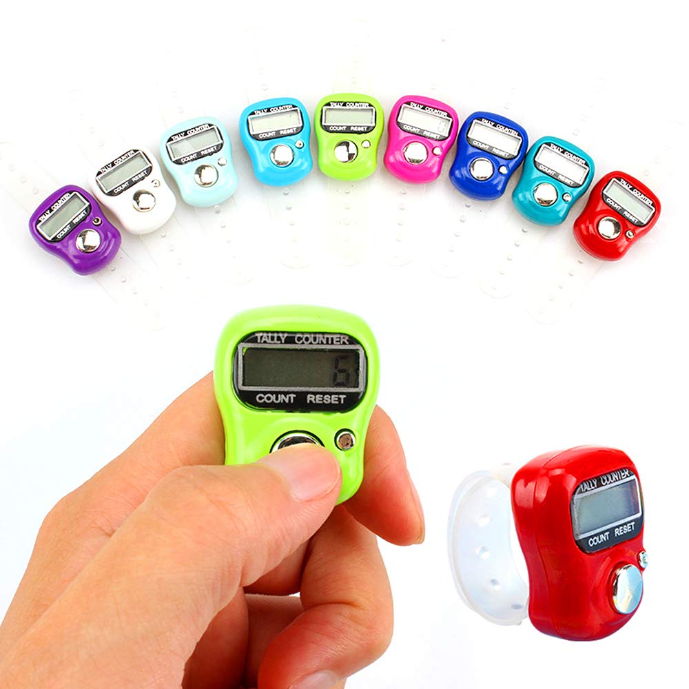 Picture of Portable 5 Digit LCD Screen Digital Display Finger Ring Tally Counter Machine - Multicolor