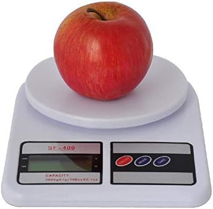 Picture of Electronic Kitchen Digital Weighing Scale, Electronic scale Multipurpose (White, 10 Kg) With Battery - White
