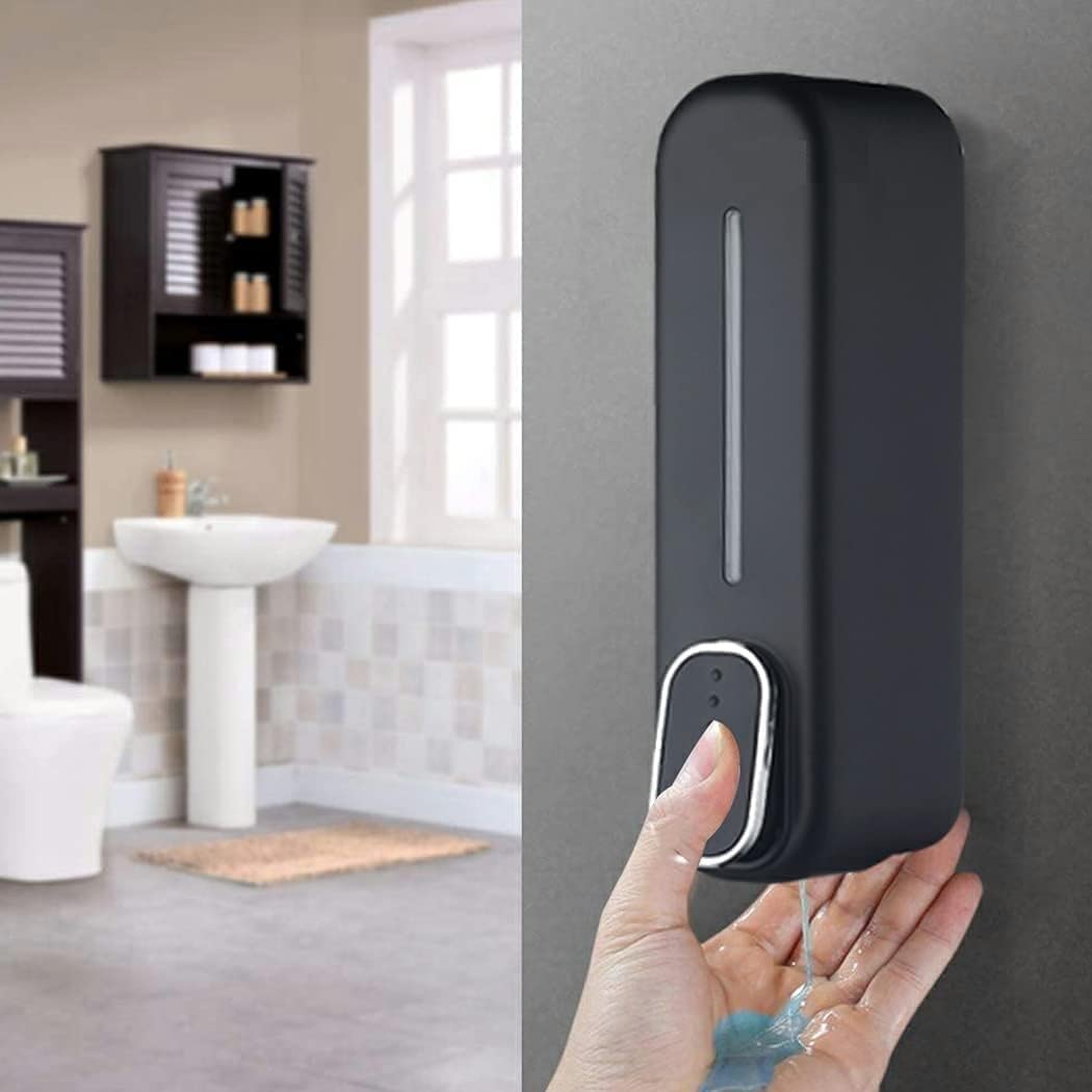 Picture of Wall Mount Liquid soap Dispenser, sanitizer and Organizer - Holds Shampoo, Soap, Conditioner, Shower Gel - 350 ML - Multicolor