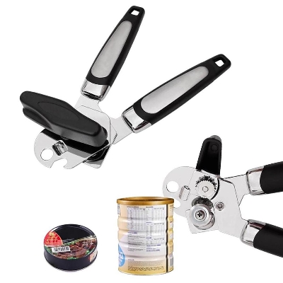 Picture of Can Opener Manual, Stainless Steel Hand Held Can Opener with Heavy Duty Ergonomic Anti Slip Grip for Seniors with Arthritis - Silver