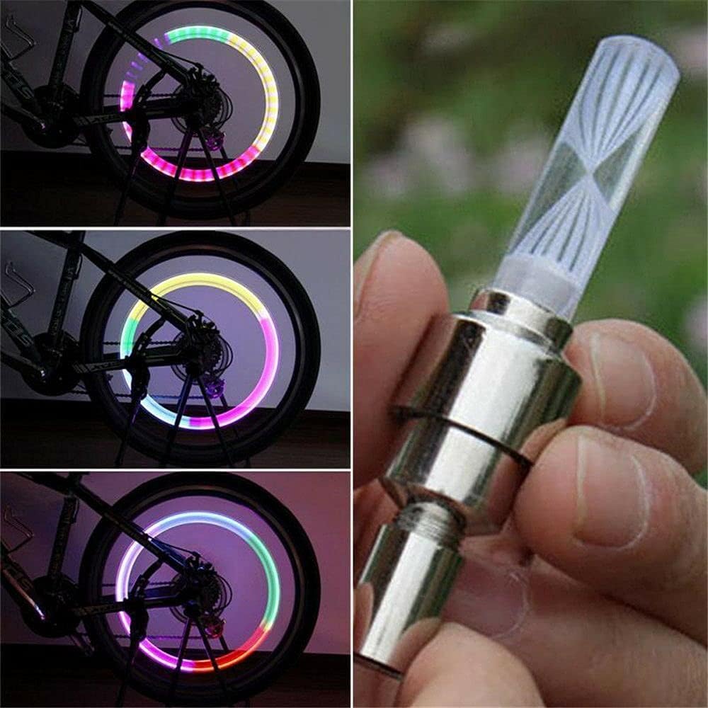 Picture of 2pcs Bicycle Wheel Decorative LED 7 Colors Flashing Light - Multicolor