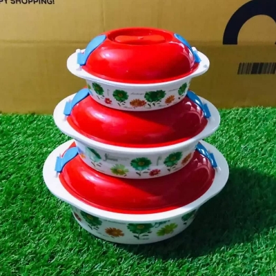 Picture of 3pcs Set Plastic Food Storage Box With Lids - Multi-color