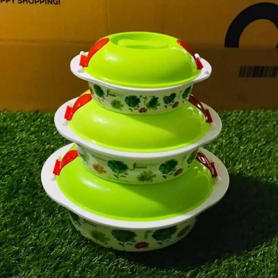 Picture of 3pcs Set Plastic Food Storage Box With Lids - Multi-color