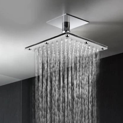 Picture of 6 inch Stainless Steel Rainfall Square Chrome Finish Showerhead for Bathroom - Multicolor