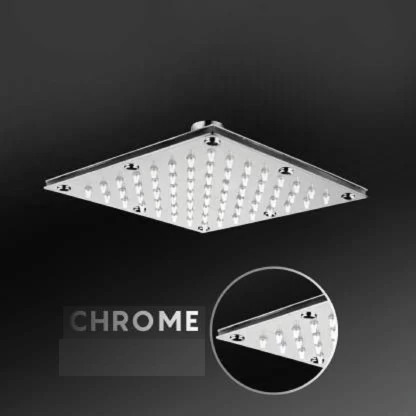 Picture of 6 inch Stainless Steel Rainfall Square Chrome Finish Showerhead for Bathroom - Multicolor