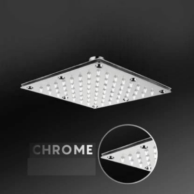 Picture of 6 inch Stainless Steel Rainfall Square Chrome Finish Showerhead for Bathroom - Multicolor
