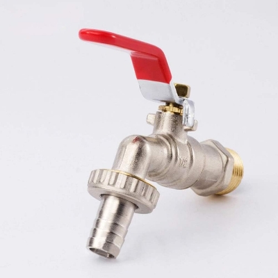 Picture of 1/2" Garden Lever Tap Valve, Bib Faucet Water Ball Valve with Garden Connector (Working Pressure: 1.6MPA) - Brass
