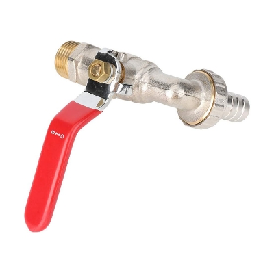 Picture of 1/2" Garden Lever Tap Valve, Bib Faucet Water Ball Valve with Garden Connector (Working Pressure: 1.6MPA) - Brass