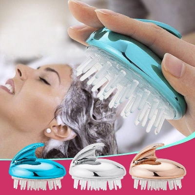 Picture of Scalp Massager Shampoo Brush with Soft & Flexible Silicone Bristles for Hair Care and Head Relaxation Bathroom Shelves - Multicolor