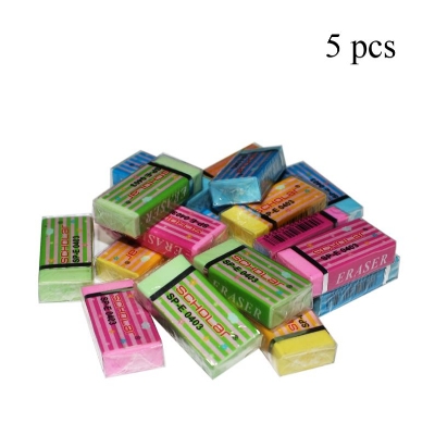 Picture of 5pcs Scholar Soft Colored Pencil Eraser - Multi-color - Multicolor