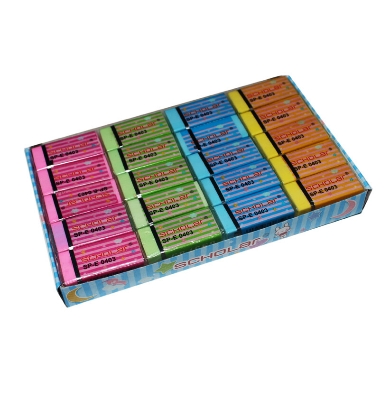 Picture of 5pcs Scholar Soft Colored Pencil Eraser - Multi-color - Multicolor