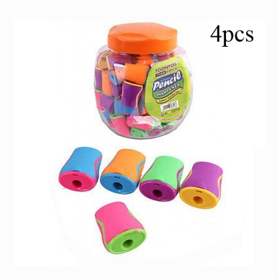 Picture of 4pcs Single Hole Pencil Sharpener / Pencil Cutter - Multi-color - Multicolor