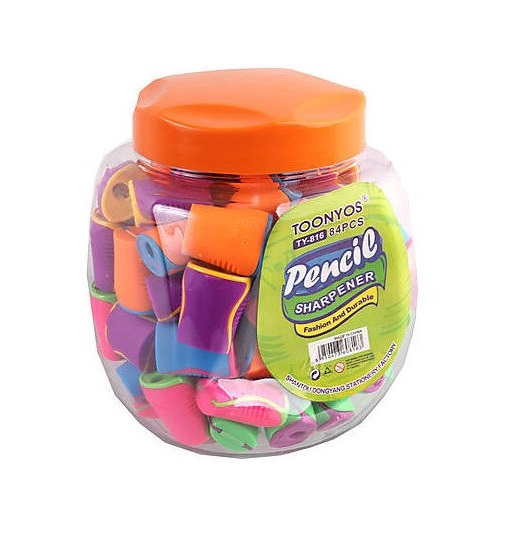 Picture of 4pcs Single Hole Pencil Sharpener / Pencil Cutter - Multi-color - Multicolor