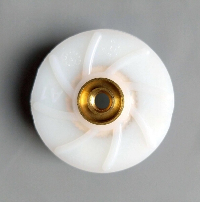 Picture of Four Teeth White Plastic Mixer Grinder Brass Insert for Strength and Long Lasting Life Jar Coupler - 4.3 CM - White
