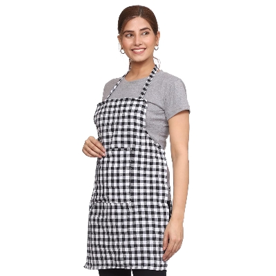 Picture of Cotton Fabric Apron For Women for Daily Indoor And Outdoor Use. - Multicolor