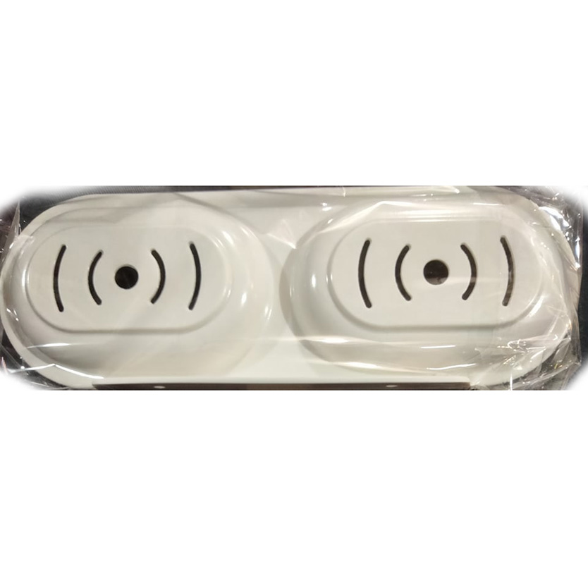 Picture of White Melamine Double Soap Case For Bathroom and Kitchen - Multicolor