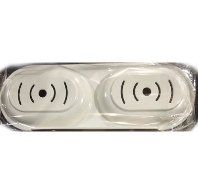 Picture of White Melamine Double Soap Case For Bathroom and Kitchen - Multicolor