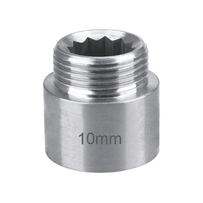 Picture of 10mm Stainless Steel 1/2" CP Extension Nipples Socket - 1pcs - Steel