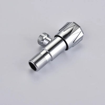 Picture of Stainless Steel Angle Valve for Kitchen Bathroom Toilet Water Faucet Shut Off 1/2" Valve - Silver
