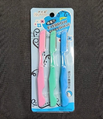 Picture of Professional Eyebrow Shaver and Face Hair Removal Razor - 3 Pcs Pack - Multicolor