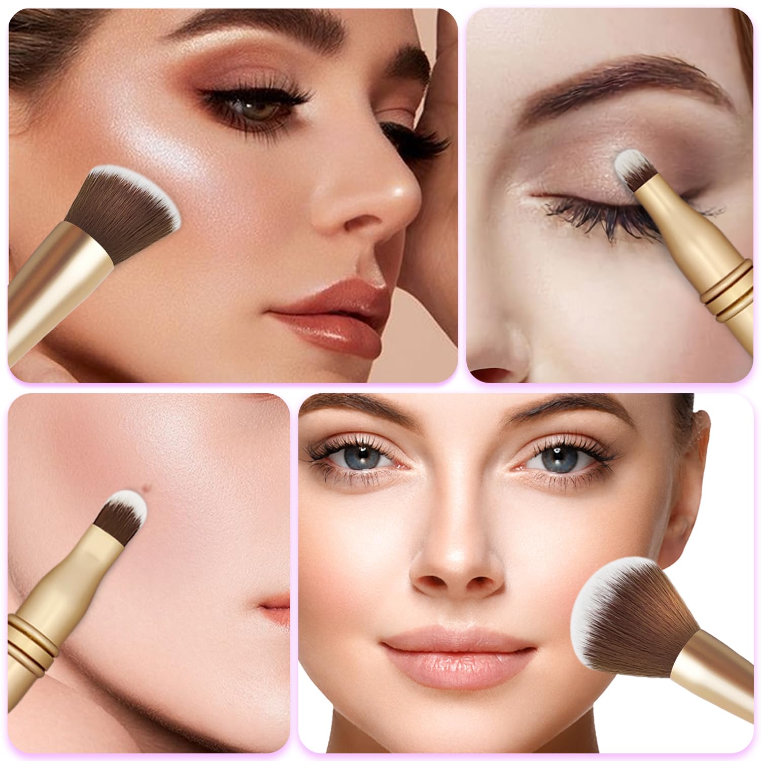 Picture of Professional Makeup Brushes Set for Women Girl Lady - 6pcs - Multicolor