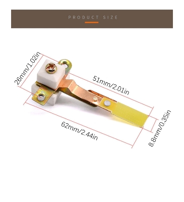 Picture of 1pcs Rice Cooker Copper Contact Iron Foot Temperature Control T-switch - Multicolor