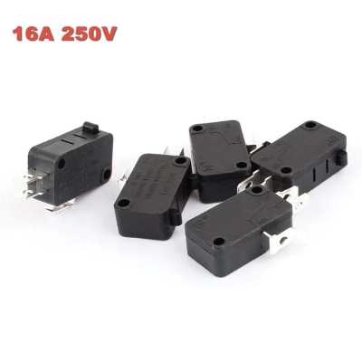 Picture of 1pcs SPDT Rice Cooker Momentary Micro Limit Switch AC 250V 6A - Black