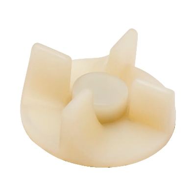 Picture of 4 Teeth White Plastic Mixer Grinder Brass Insert for Strength and Long Lasting Life Motor Coupler - 4.3 CM - White