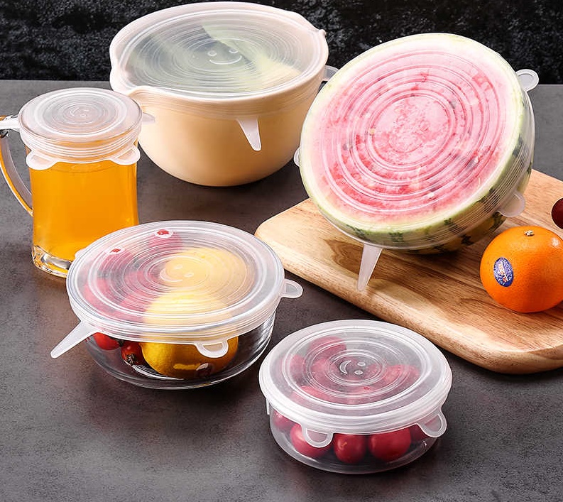 Picture of 6pcs Set Silicone Reusable Stretch Seal Vacuum Food Storage Bowl Cover - Multi-color - Multicolor
