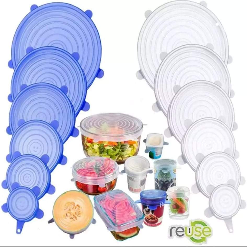 Picture of 6pcs Set Silicone Reusable Stretch Seal Vacuum Food Storage Bowl Cover - Multi-color - Multicolor
