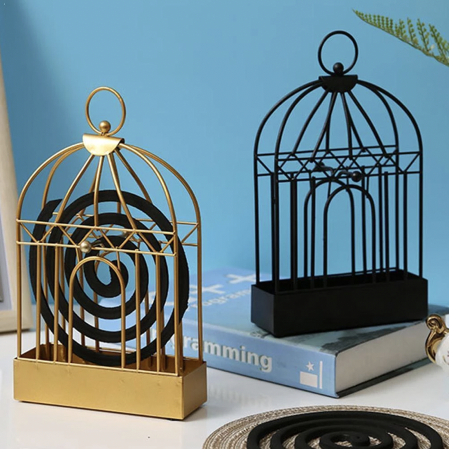 Picture of Portable Metal Mosquito Coil Holder Incense Holder With Handle For Home Outdoor - Multicolor