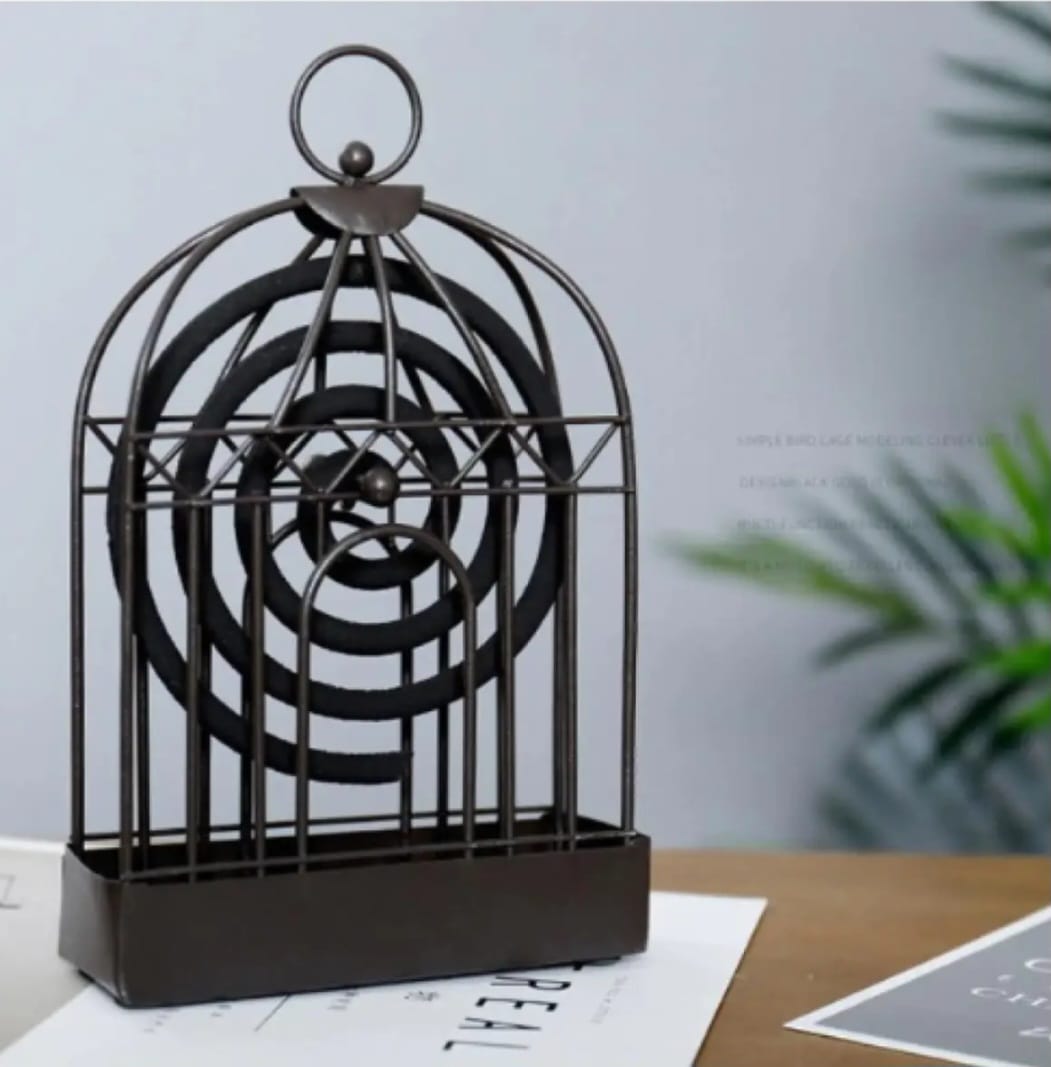 Picture of Portable Metal Mosquito Coil Holder Incense Holder With Handle For Home Outdoor - Multicolor