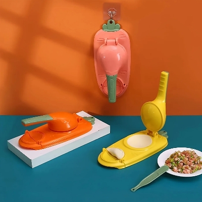 Picture of 2 in1 Magic Plastic Dumpling Maker Diy Kit Wrapper Presser Manual Labor-Machine - Multicolor