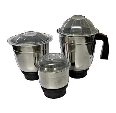Picture of Medium - Stainless Steel Mixer Blender / Grinder Jar - 1pcs - Steel