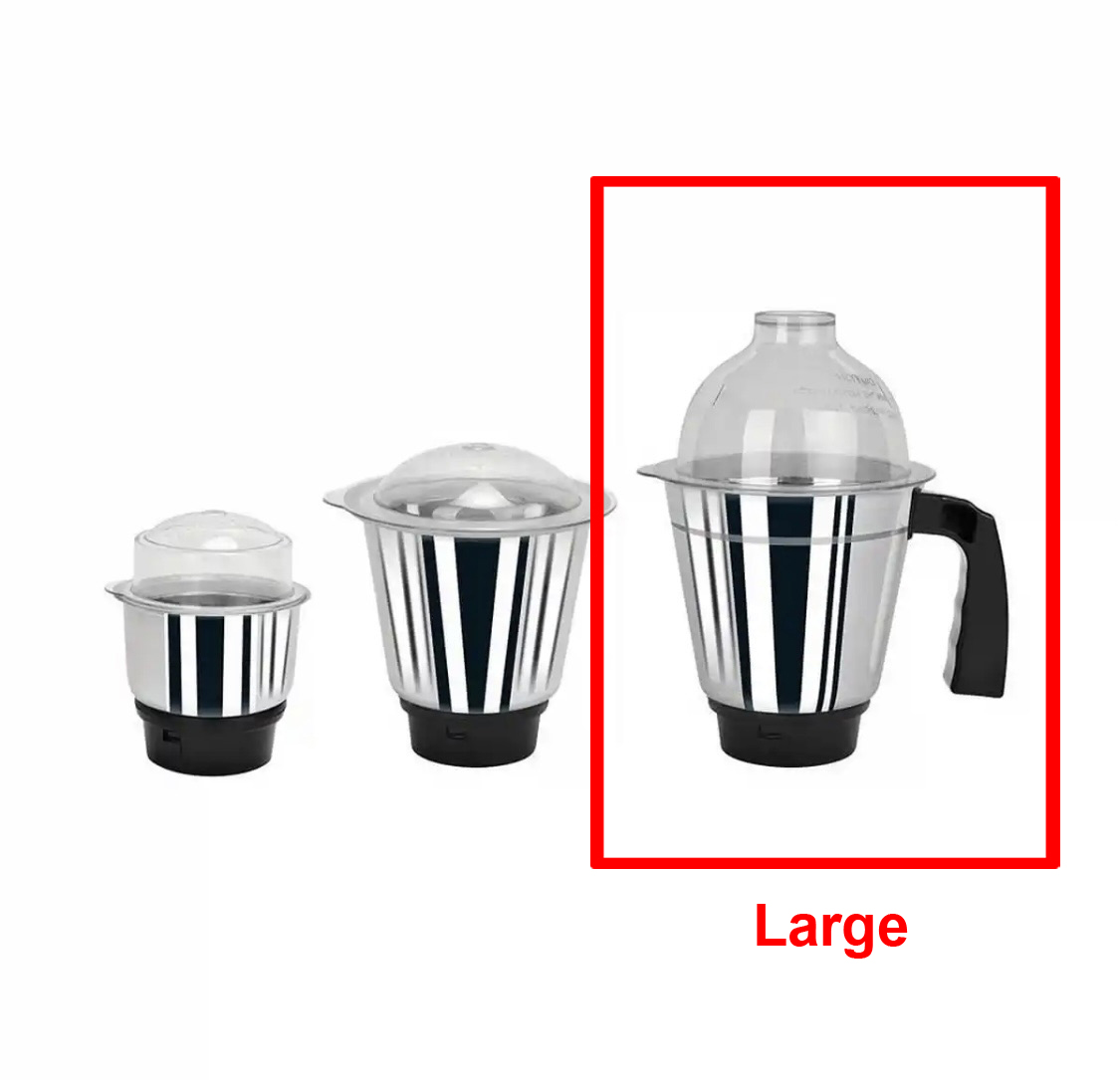 Picture of Large - Stainless Steel Mixer Blender / Grinder Jar - 1pcs - Steel