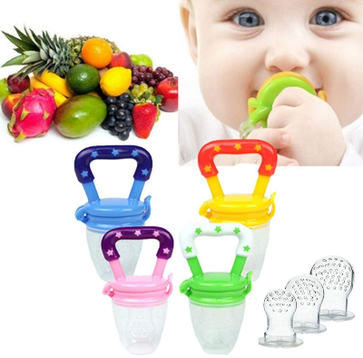 Picture of Baby Natural Fruit & Food Feeder, Baby Food Feeder, Baby Food Pacifier, Silicone Food Nibbler - Multicolor