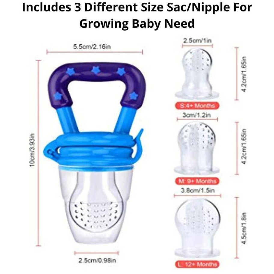 Picture of Baby Natural Fruit & Food Feeder, Baby Food Feeder, Baby Food Pacifier, Silicone Food Nibbler - Multicolor